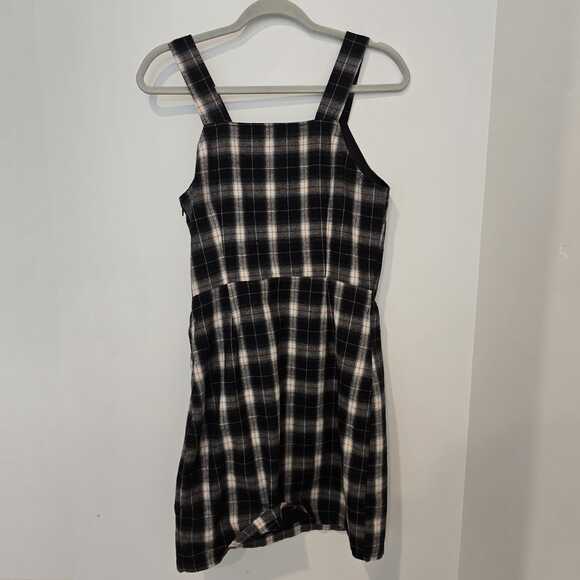 Daisy Dresses & Skirts - VTG Daisy Street Plaid Pinafore Mini Dress Size 6 Tartan 90s Grunge Y2K Academia